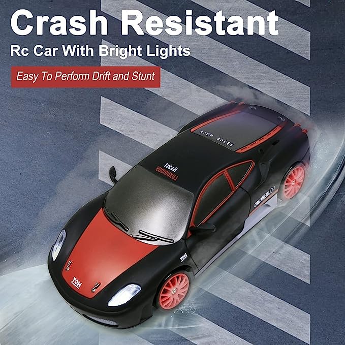 Desdoni RC drift car with removable drift tires for versatile racing.