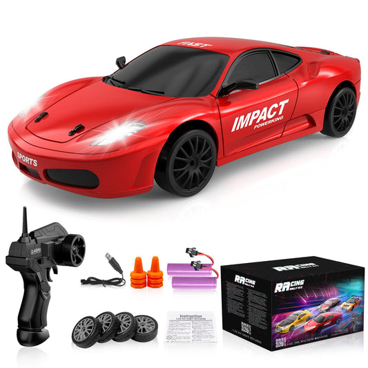Desdoni RC drift car with front LED lights for night driving