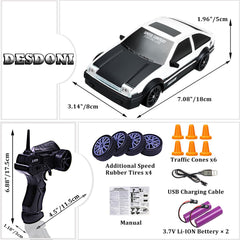 Desdoni RC Drift Car remote control with 2.4GHz stability