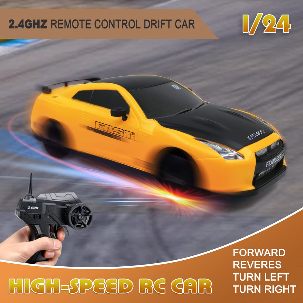 Desdoni RC drift car side profile showing compact 1:24 scale
