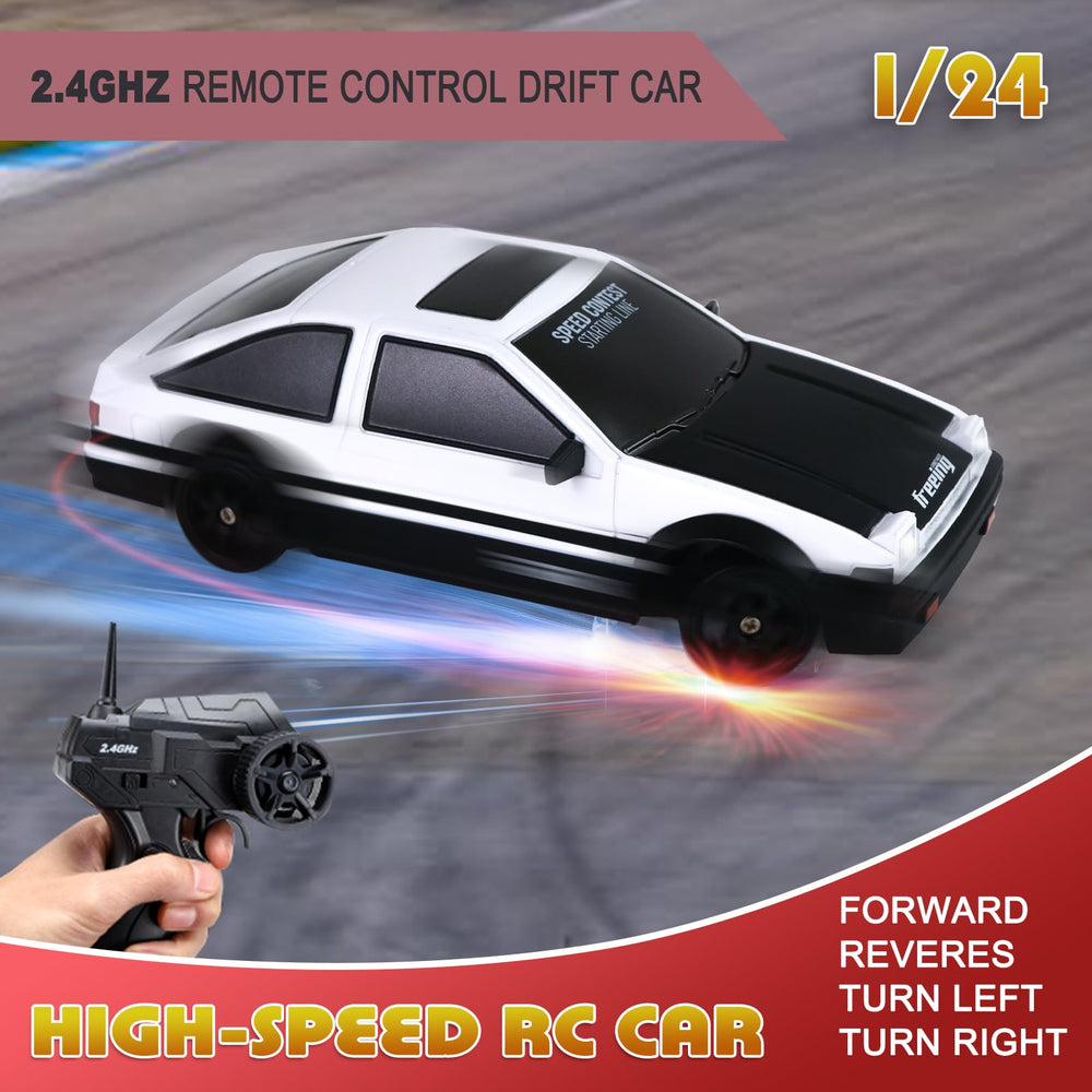 Desdoni RC Drift Car side view showing 4WD stability on curves