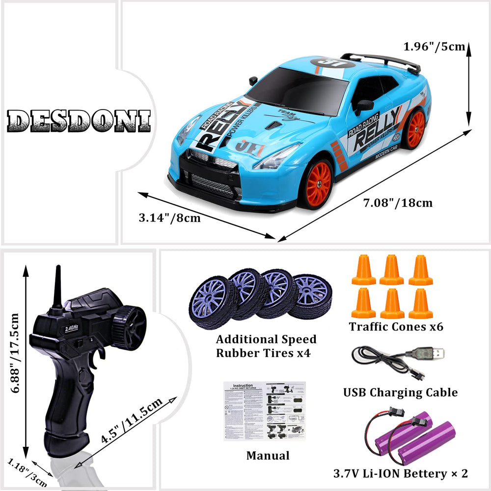 Desdoni remote control 2.4GHz for interference-free play with others