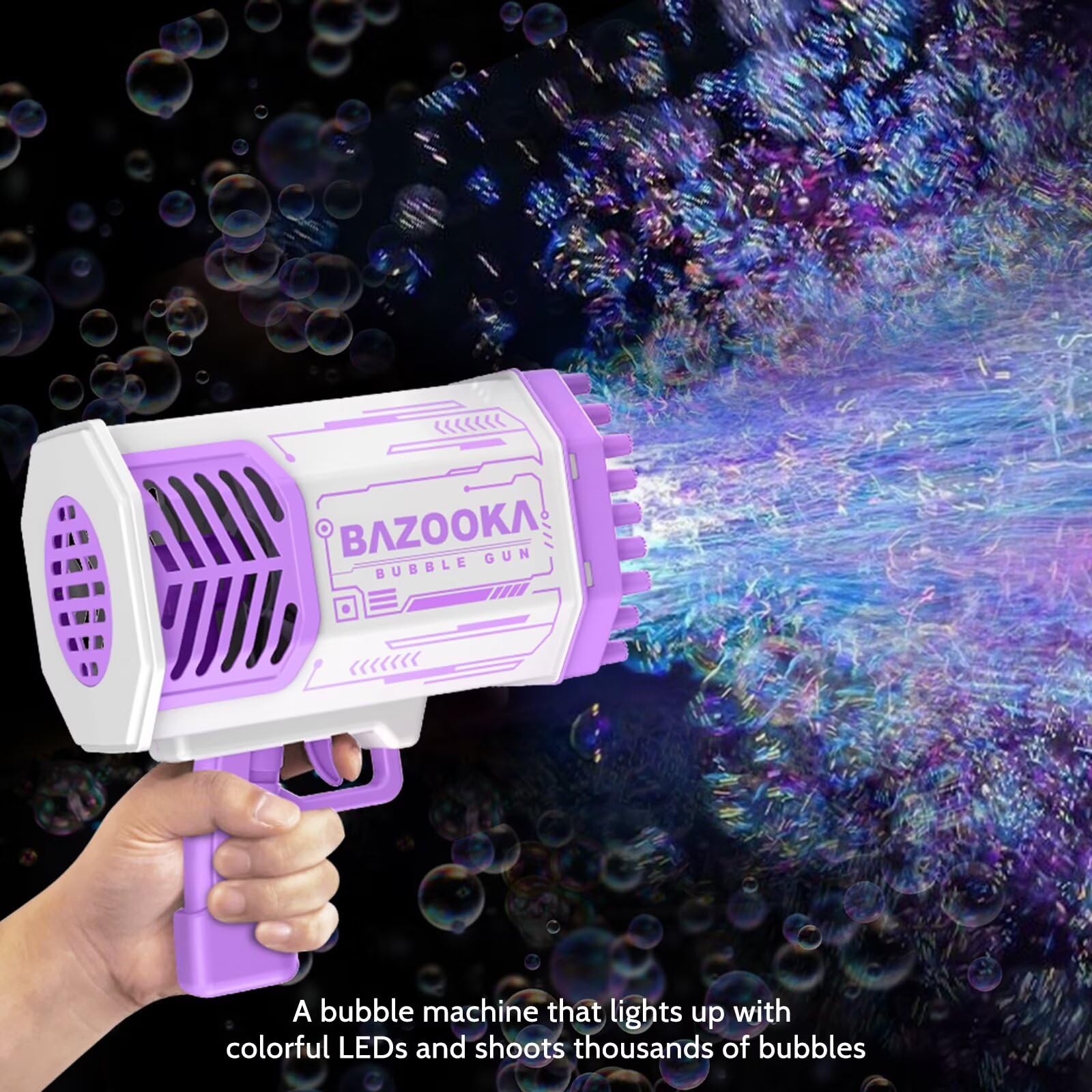 Deserthome Bubble Gun ships with battery and charger for quick power up.