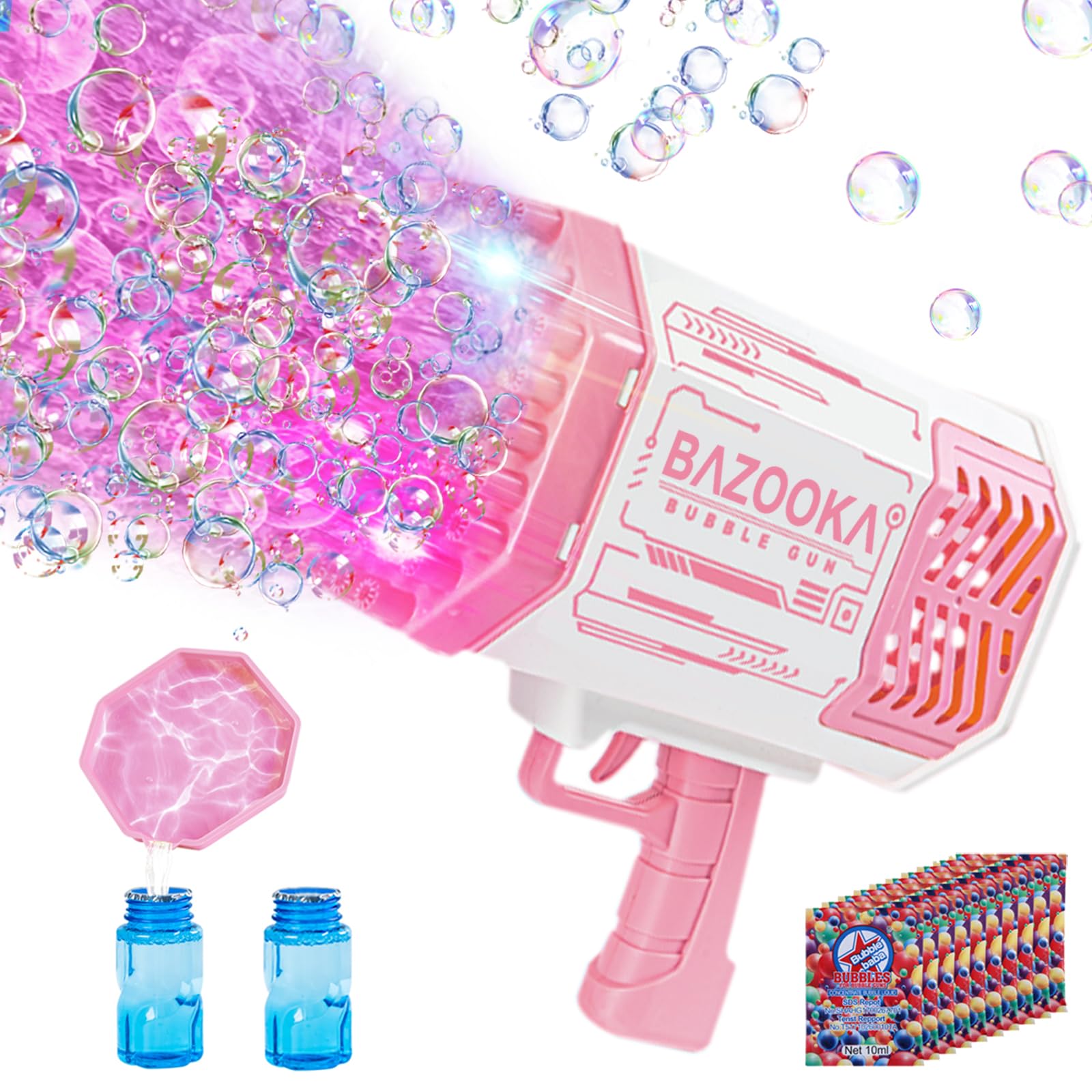 Deserthome Bubble Gun 69-Holes lights up for outdoor play