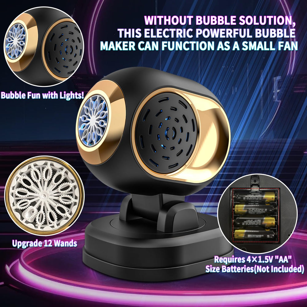Deserthome bubble machine runs on AA batteries for portable use