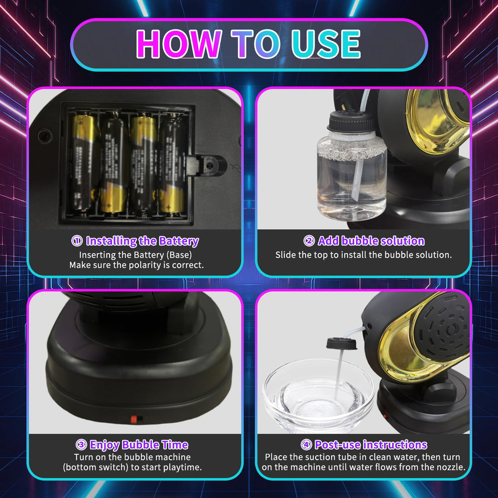 Deserthome safety-certified bubble machine for family fun