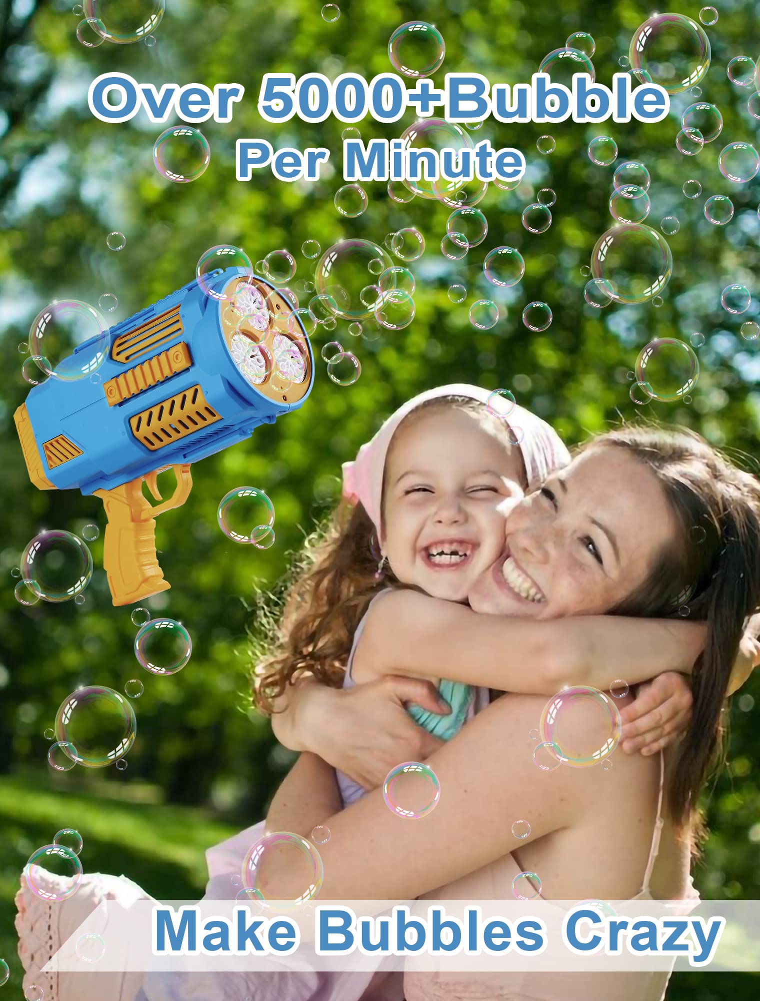 Deserthome safe ABS plastic construction ensures kid-friendly bubble fun.