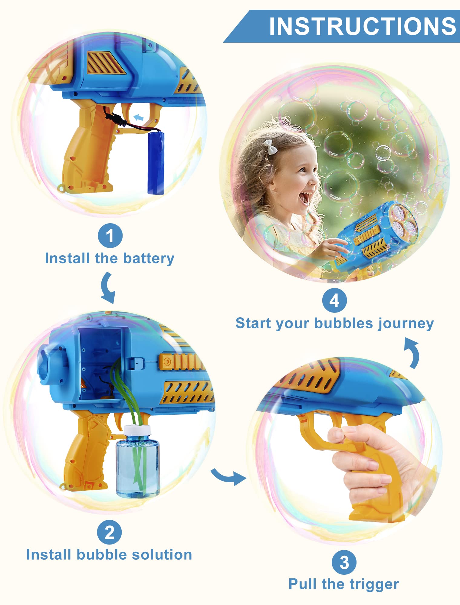 Deserthome wedding and party bubble gun adds festive atmosphere.