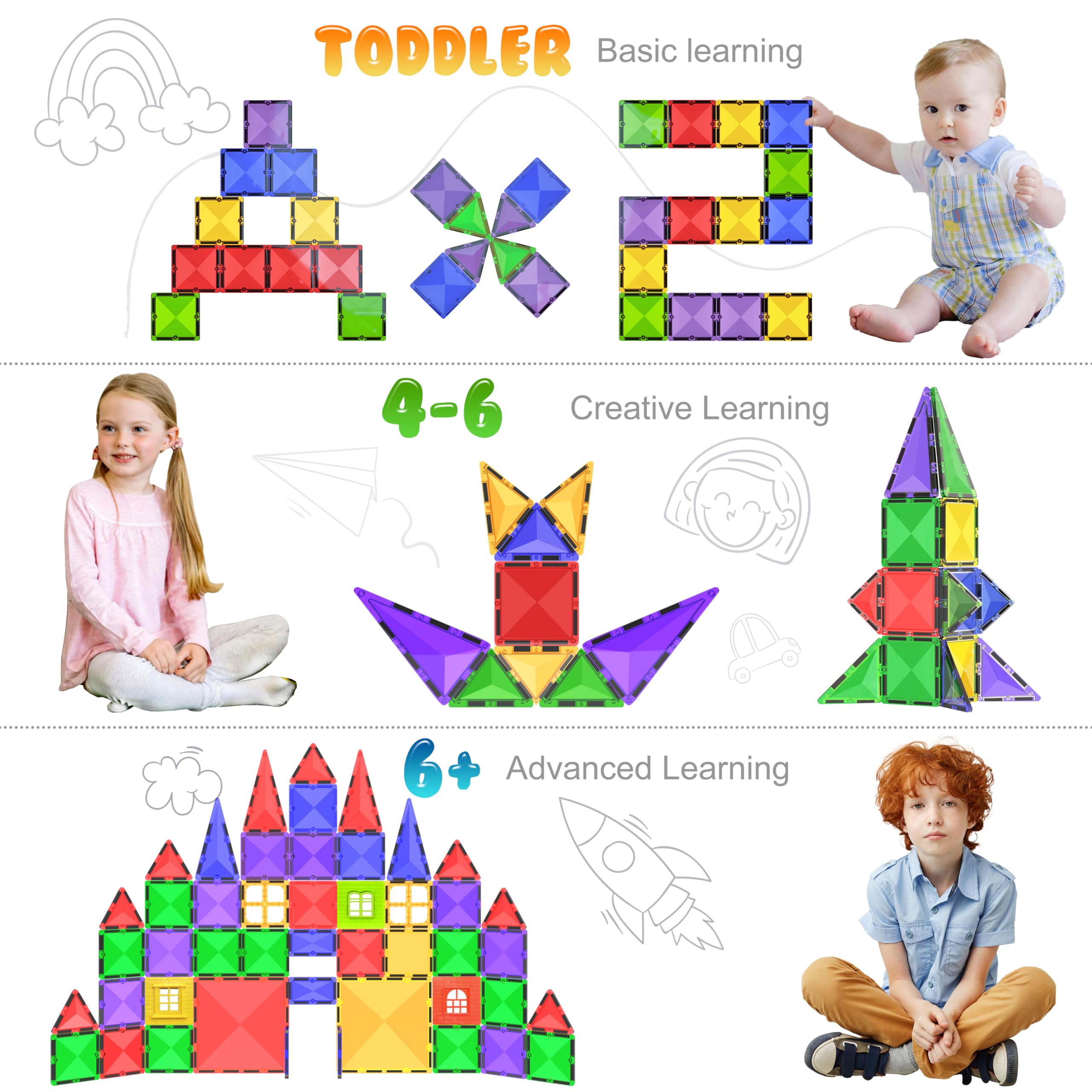 Desire Deluxe tiles enable tall, stable towers with strong magnets.