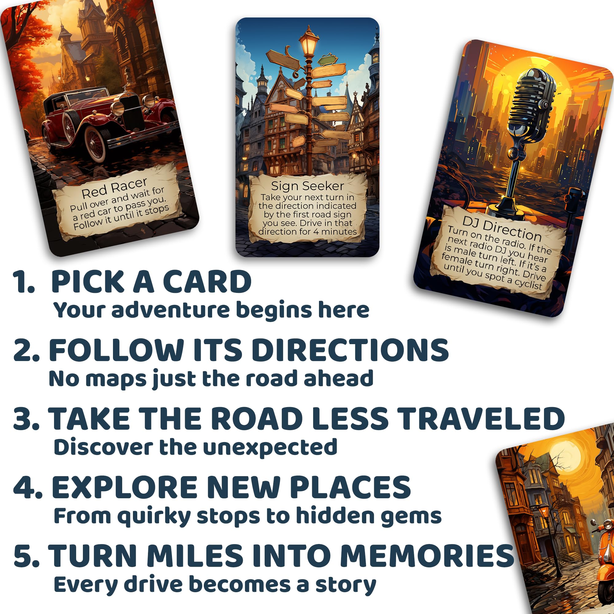 Destination Unknown in-car prompts keep passengers engaged during the ride.