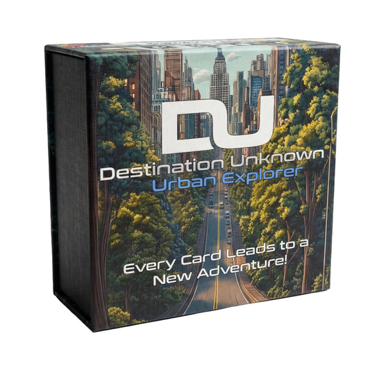 Destination Unknown Urban Explorer card deck sparks spontaneous road adventures.