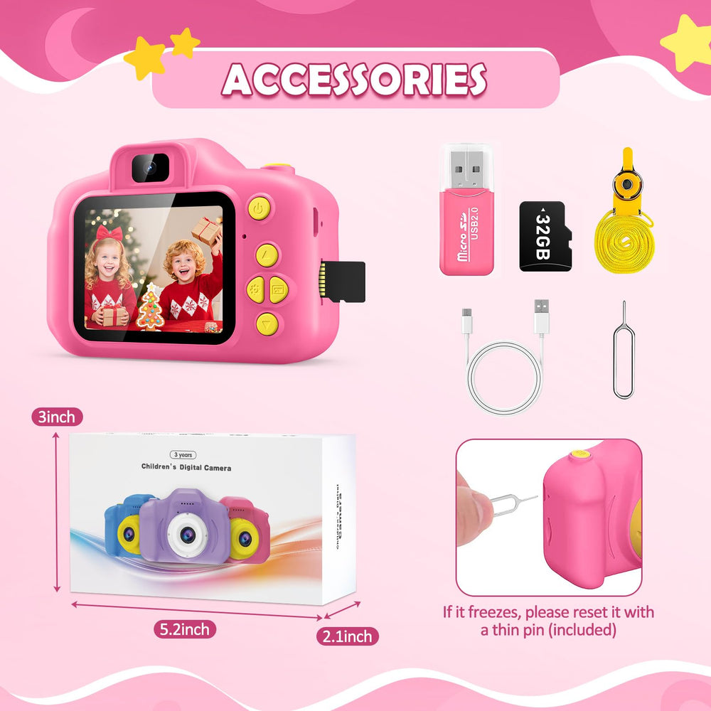 Desuccus camera pink with lanyard strap prevents drops during adventures