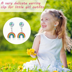 DEVIENG moon clip-on earrings, lightweight for everyday use.