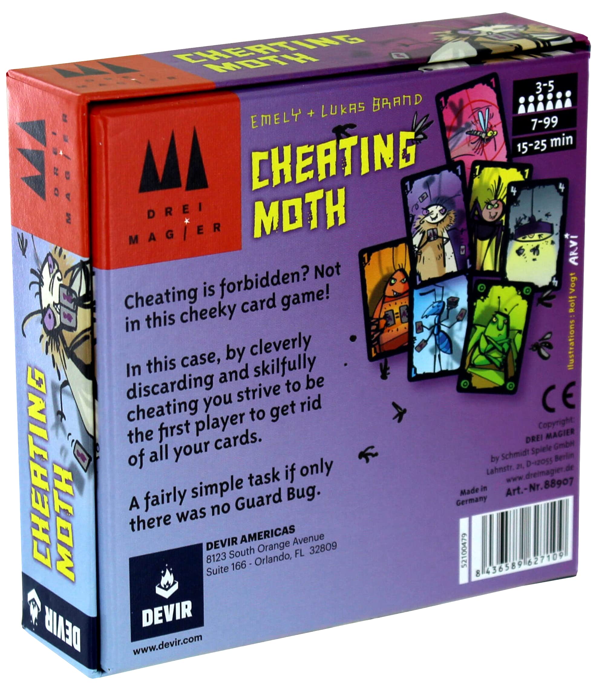 Devir Cheating Moth hand of cards, perfect for bluffing and social play.