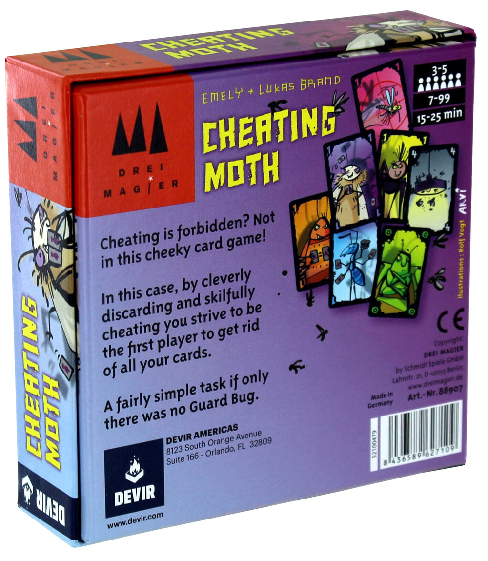 Devir Cheating Moth hand of cards, perfect for bluffing and social play.