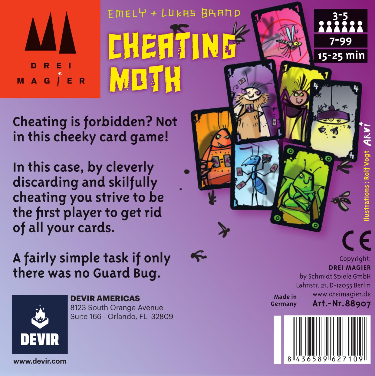 Devir Cheating Moth discard pile shows growing gameplay options.