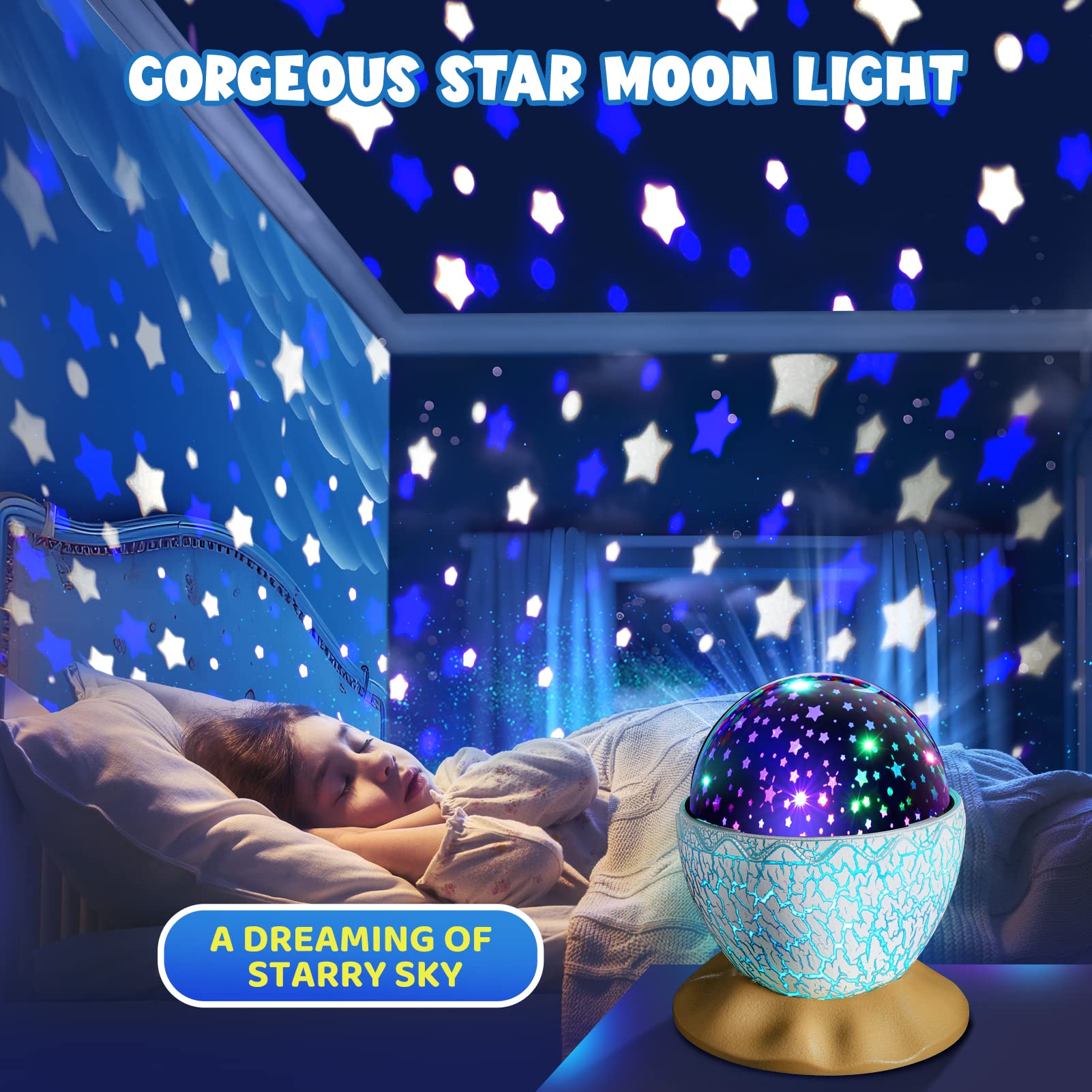 DEVRNEZ soft warm night light emits a quiet, gentle glow for sleeping