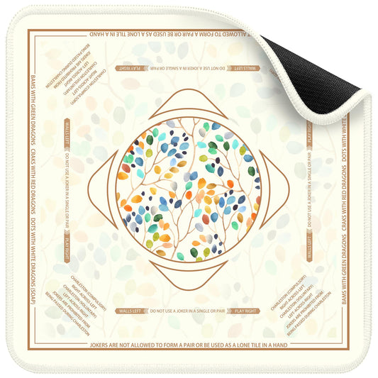 Deyimmei Mahjong Mat on a square table for stable play area