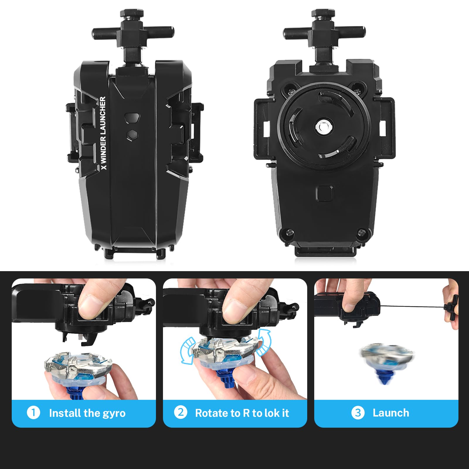 DEZAWRTY Gyro X stadium-ready setup for easy, portable battles.