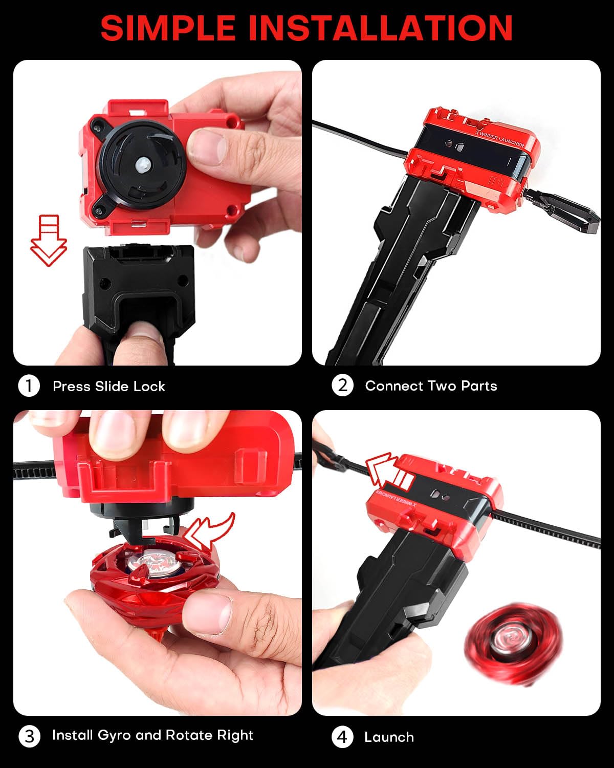 DEZAWRTY Gyro X grip with storage keeps parts organized.