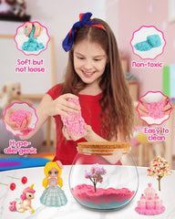 D-FantiX castle and mushroom decor adding a magical garden scene to bedrooms.