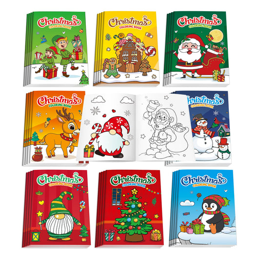 D-FantiX Christmas coloring Santa image for kids' holiday creativity and party favors.