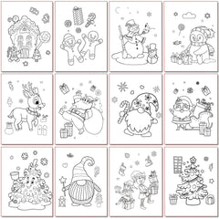 D-FantiX Sloth Christmas drawing encourages creative coloring fun.