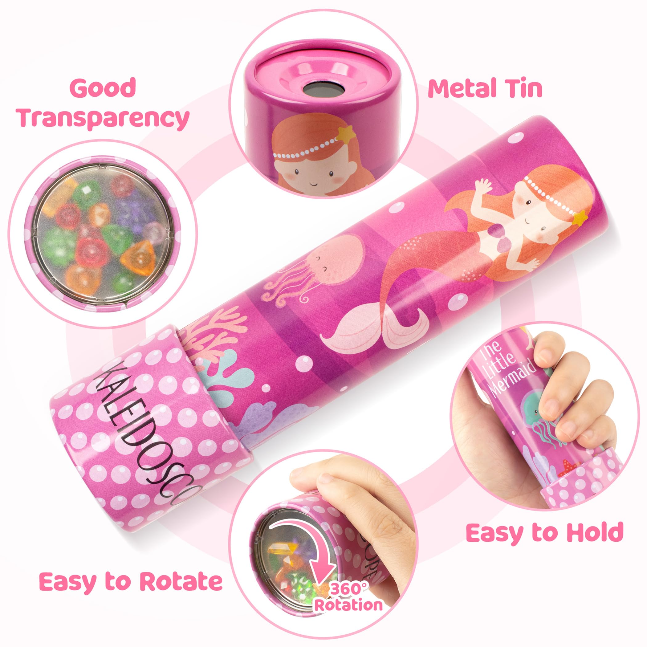 D-FantiX kaleidoscope shows vibrant color patterns, sparking curiosity.