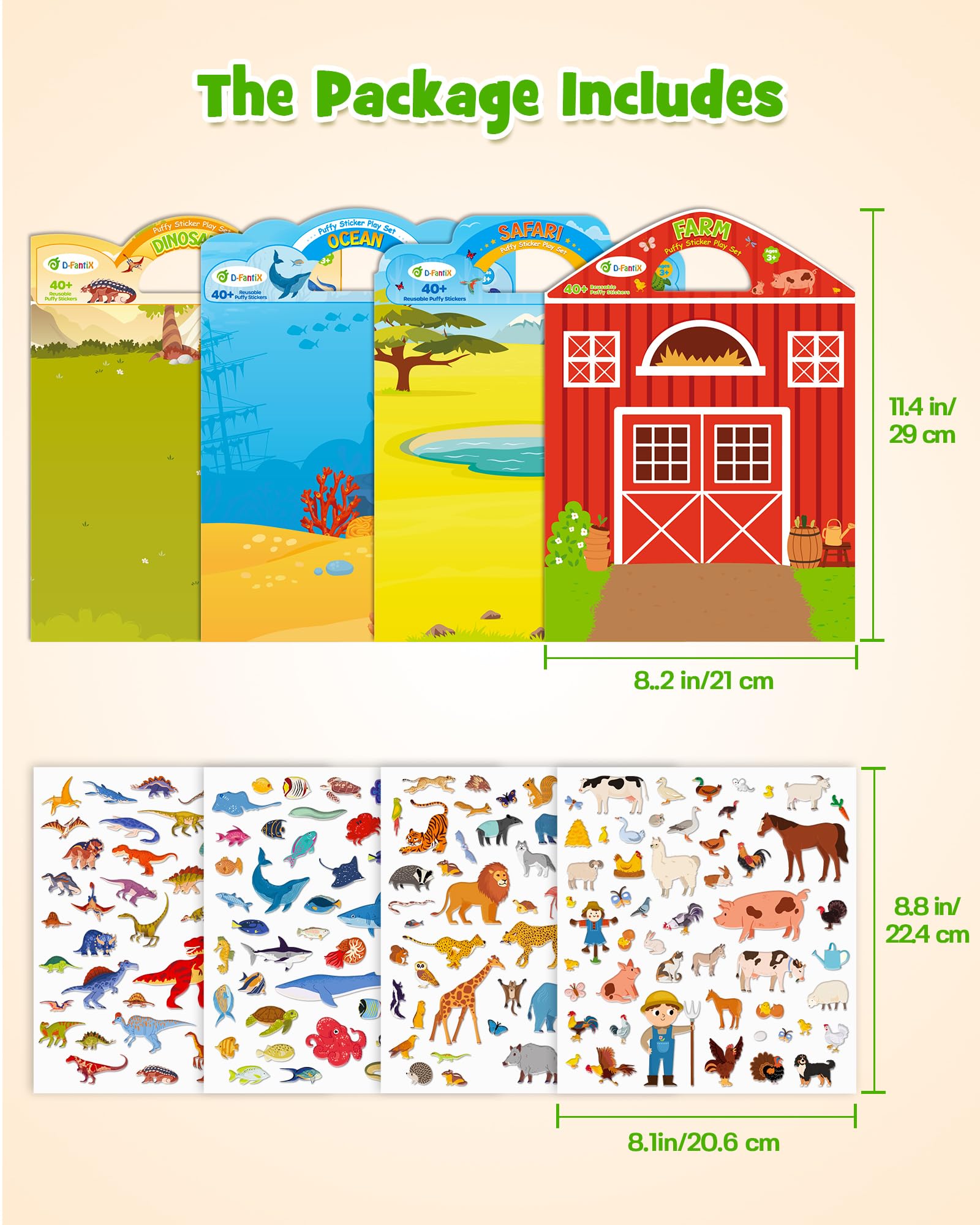 D-FantiX four-theme sticker set fuels creative storytelling for kids
