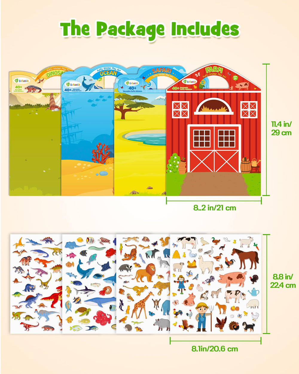 D-FantiX four-theme sticker set fuels creative storytelling for kids