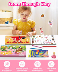 D-FantiX flower fairy sticker book features vibrant pages for storytelling