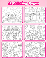 D-FantiX travel sticker book with flat layout keeps little hands engaged