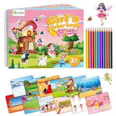D-FantiX girls sticker book unicorn scene fuels imaginative play during plane rides