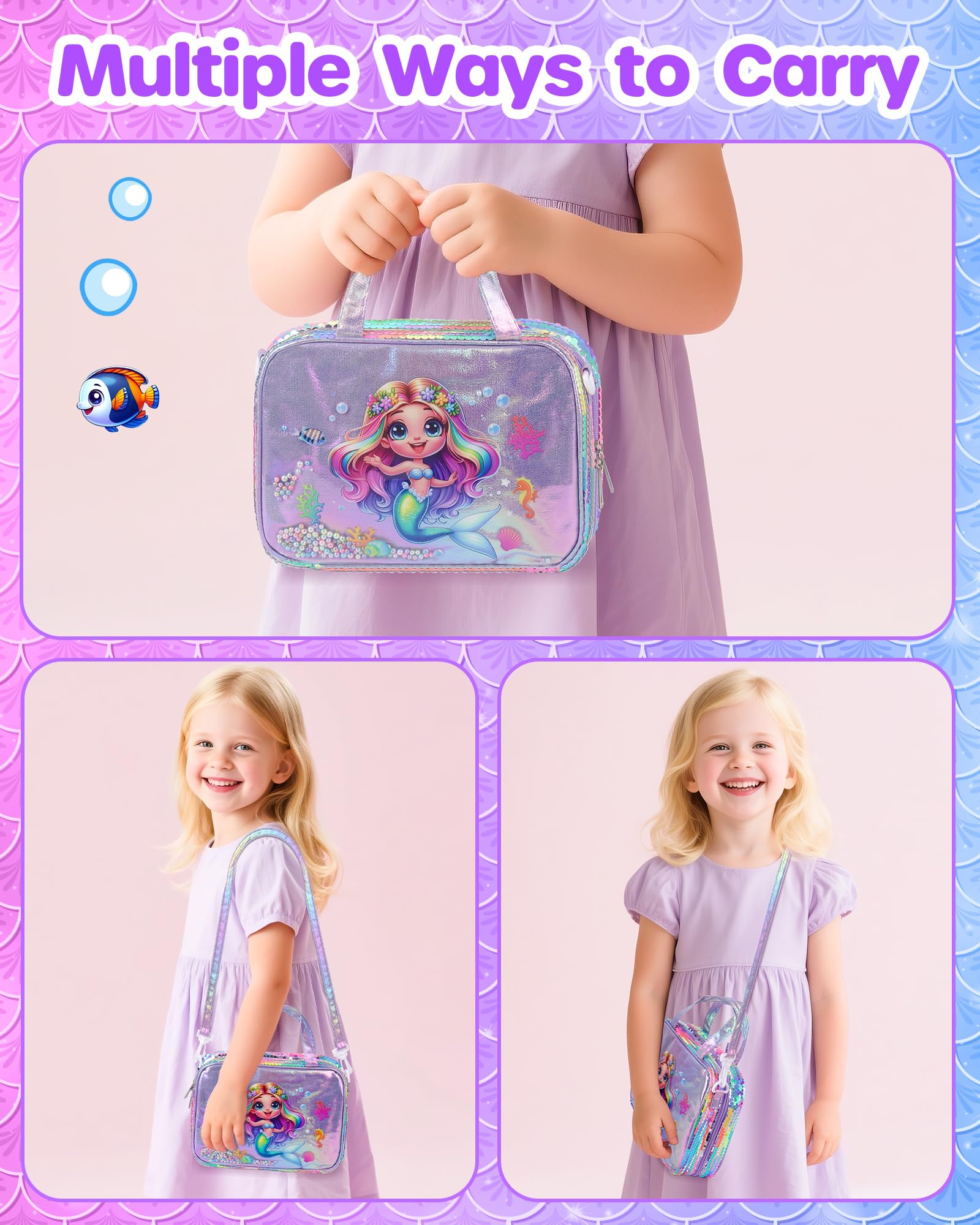 D-FantiX mermaid stencils help create themed art quickly.