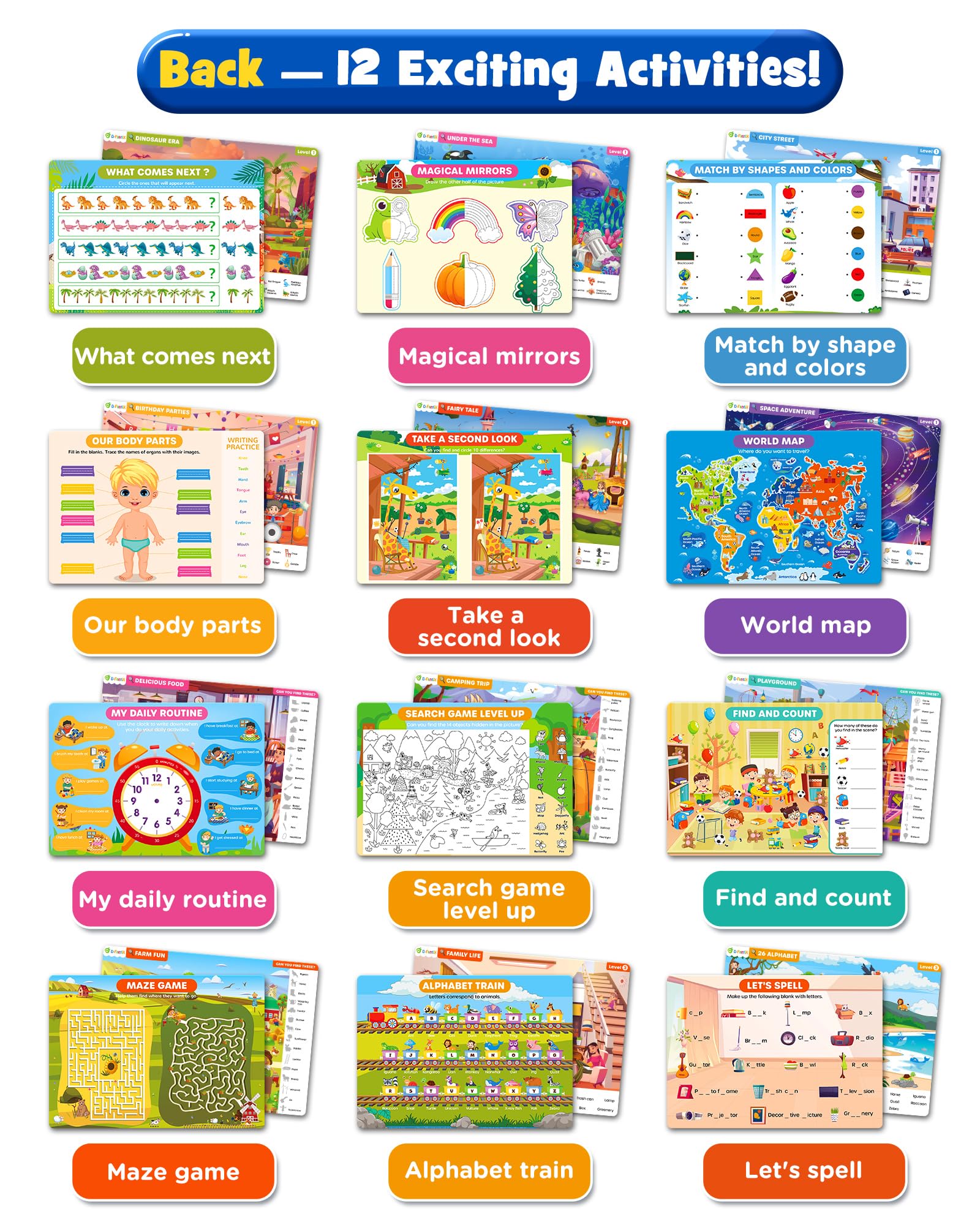 D-FantiX search and find book undersea world scene promotes observation and memory skills.