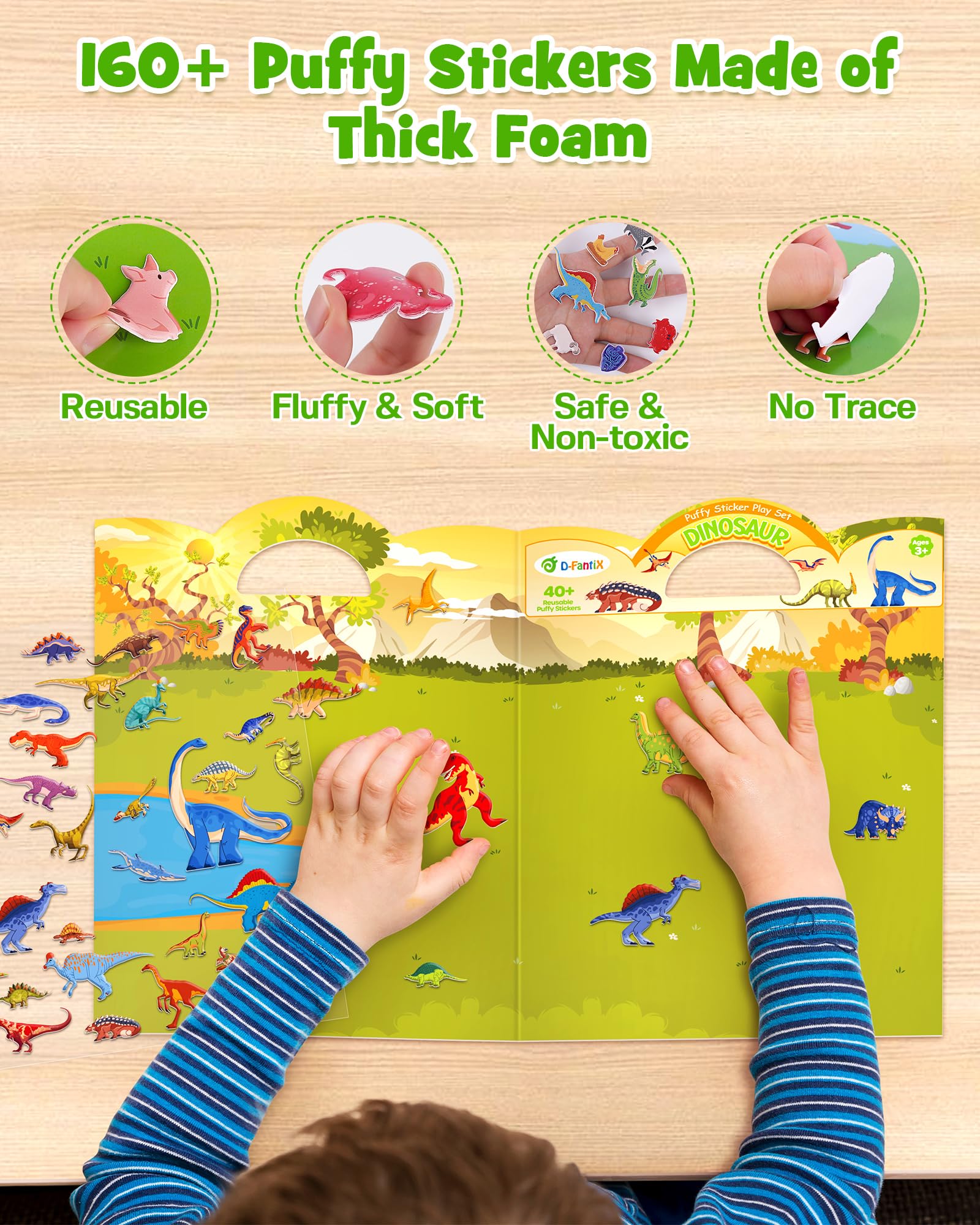 D-FantiX safari scene stickers sparking pretend play