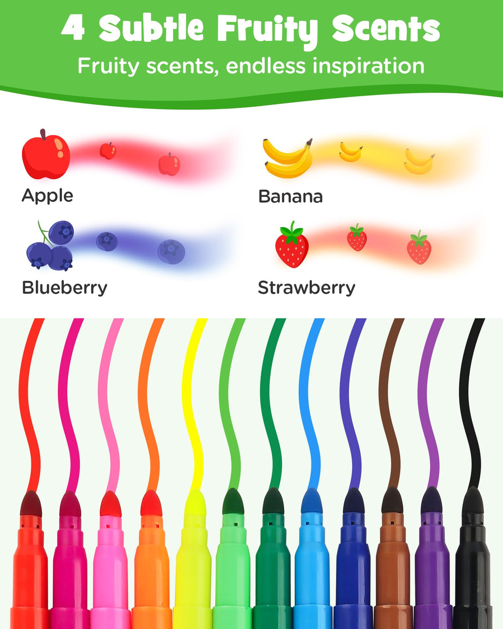 Washable ink swatch demonstrates easy removal from fabric and skin after crafts.