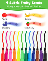 Washable ink swatch demonstrates easy removal from fabric and skin after crafts.
