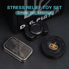 D.G.PLAYER fidget set in use at a desk to support focus.