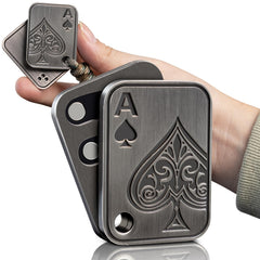 D.G.PLAYER fidget pendant gray front view highlights portable stress-relief design.