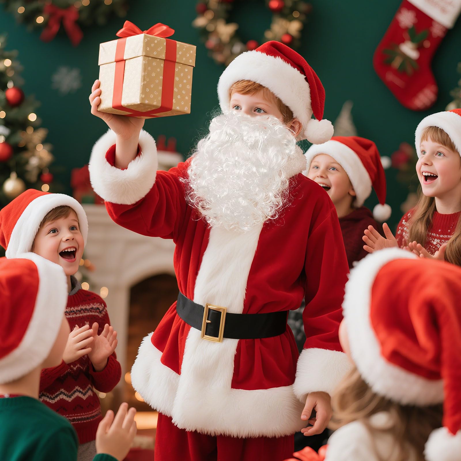 dgdgbaby kids Santa Costume gift bag enhances role-play storytelling