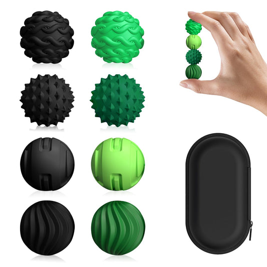 DGMDGS 8-pack silicone magnetic sensory fidget balls for portable stress relief.
