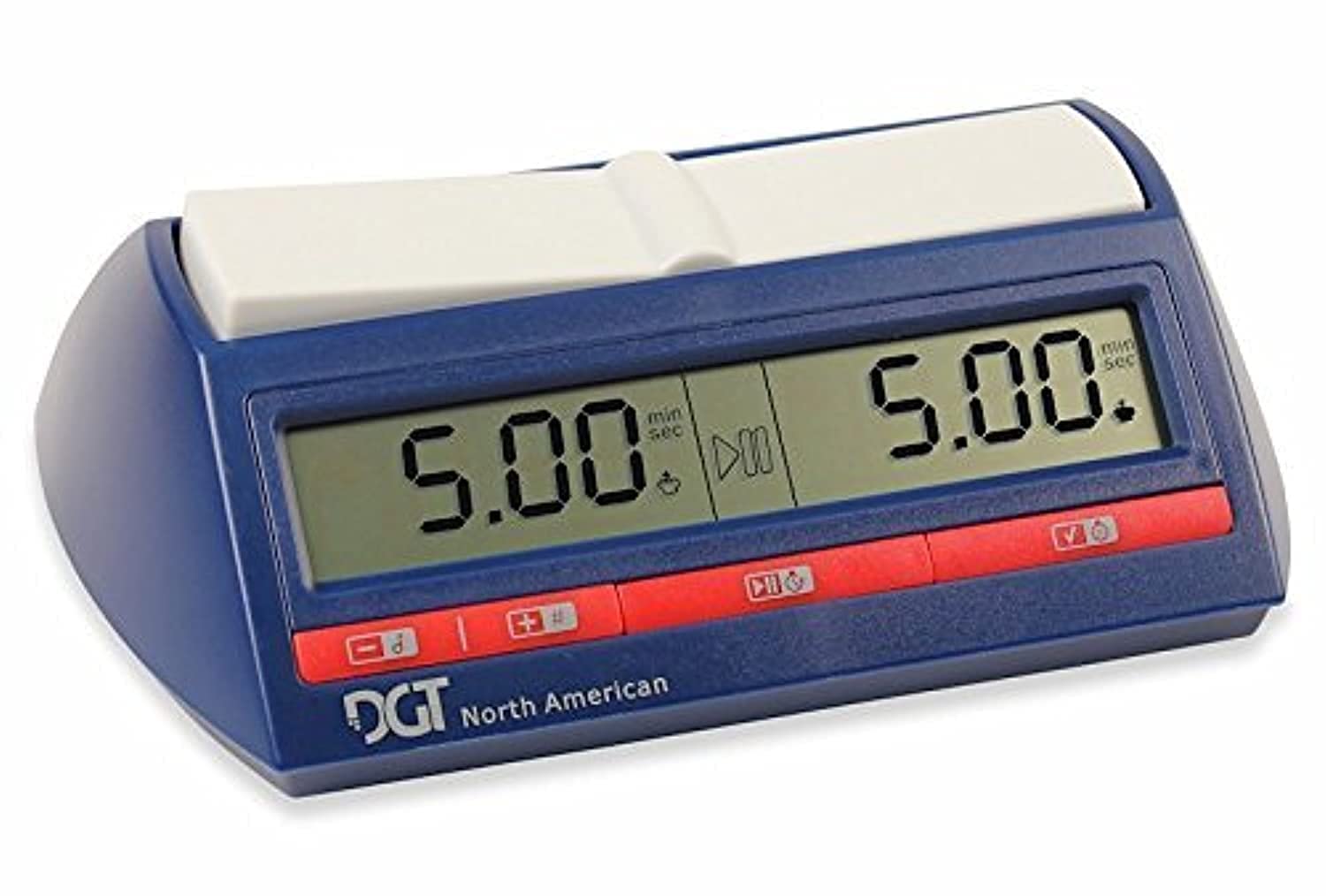 DGT North American chess clock front view with clear display