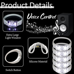 Dhseinat white LED bracelet creates a synchronized light show at concerts.