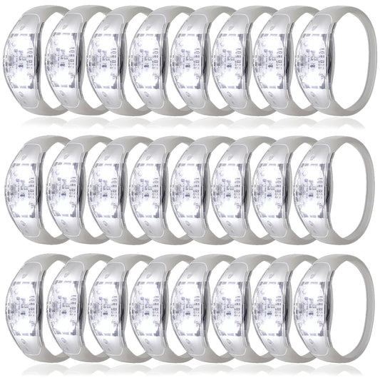 Dhseinat LED glow bracelet white flashes to music for weddings and parties.