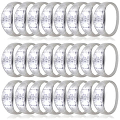 Dhseinat LED glow bracelet white flashes to music for weddings and parties.