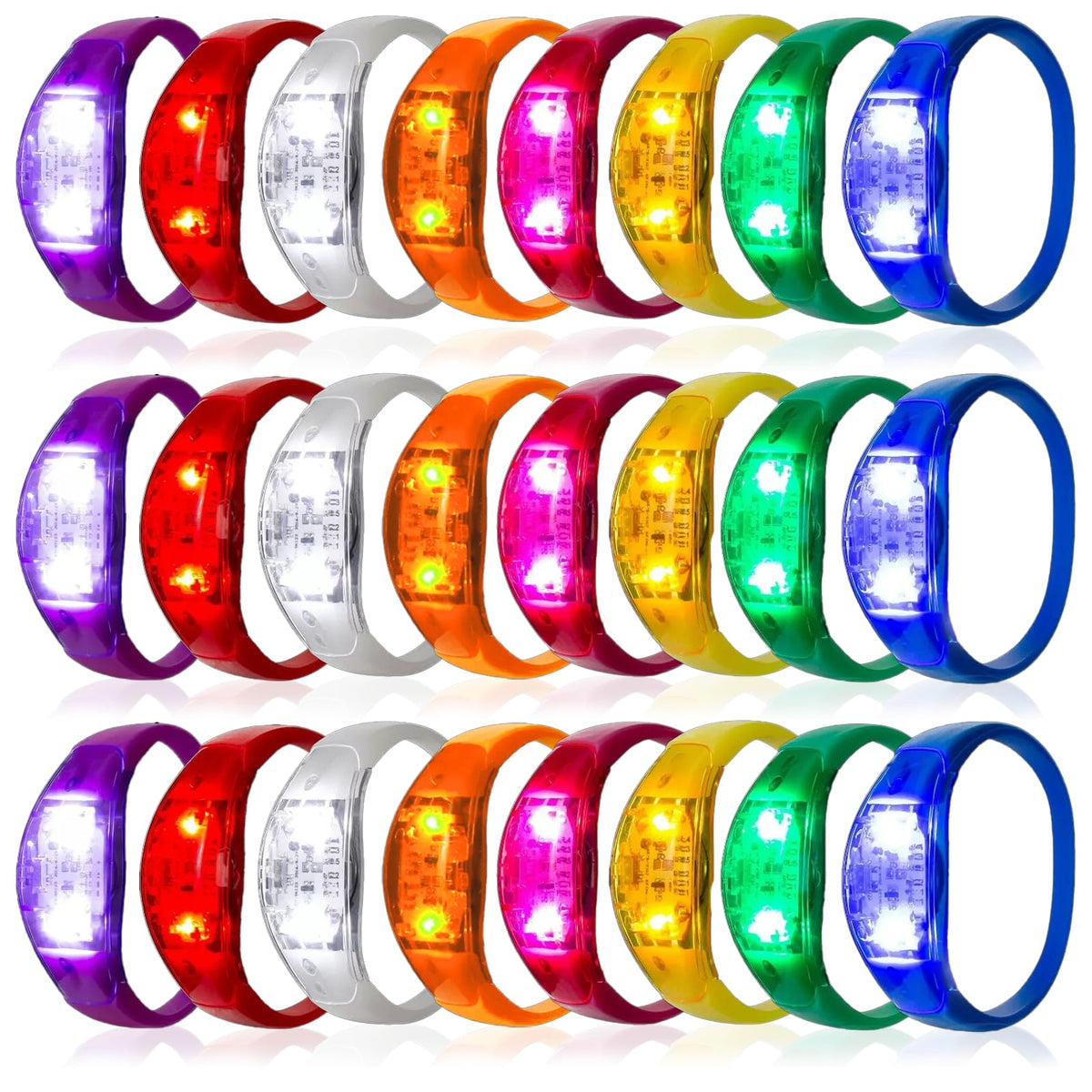 Dhseinat LED glow bracelet worn on the wrist for vibrant party visibility.