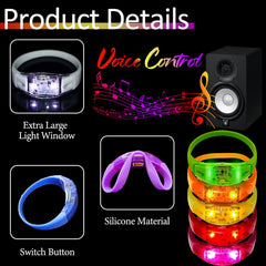 Dhseinat sound-activated glow bracelet flashes with music for dynamic moments.