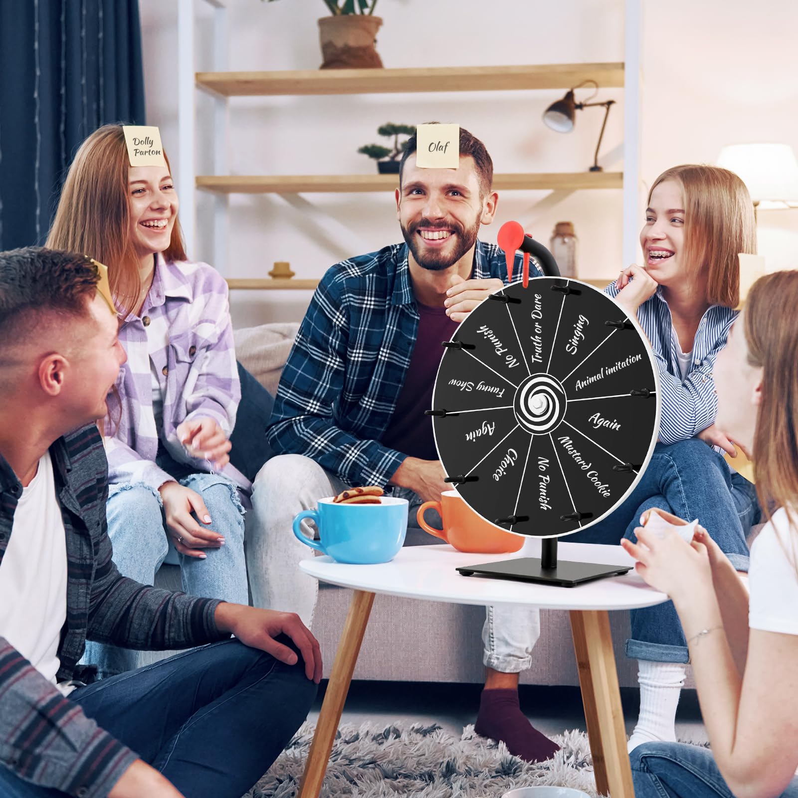 Dialorys 12-inch prize wheel tabletop setup ideal for quick party or classroom use