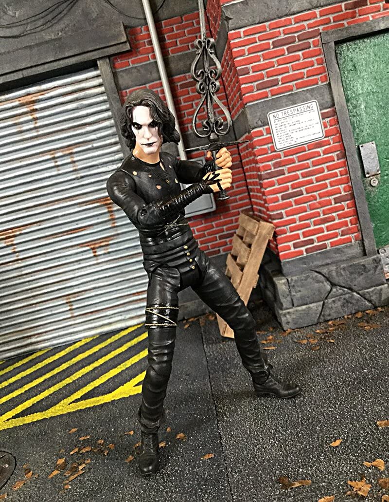 Diamond Select Toys The Crow Walgreens Exclusive gravestone accessory shown in a dramatic display frame.